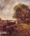 Boat Passing a Lock Romantic landscape John Constable